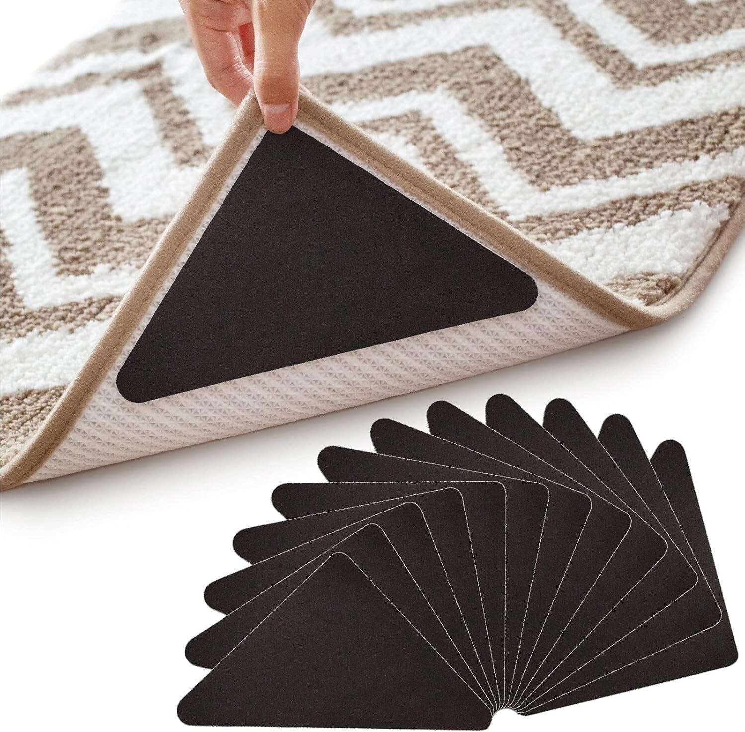 12-Pack EVA Foam Rug Grippers – No-Stick, Hardwood Safe Non-Slip Solution
