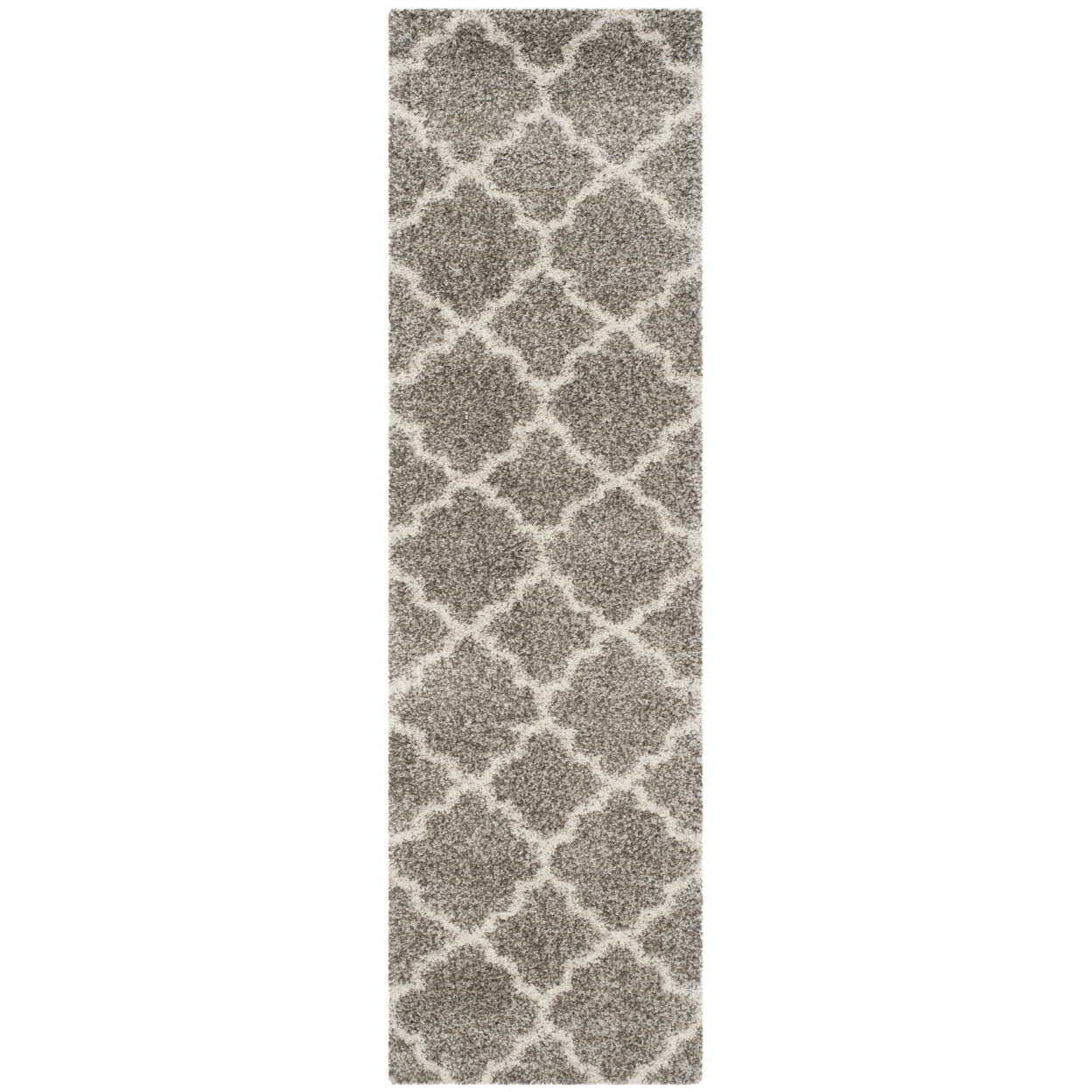 SAFAVIEH Hudson Shag Collection SGH282B Grey / Ivory Rug