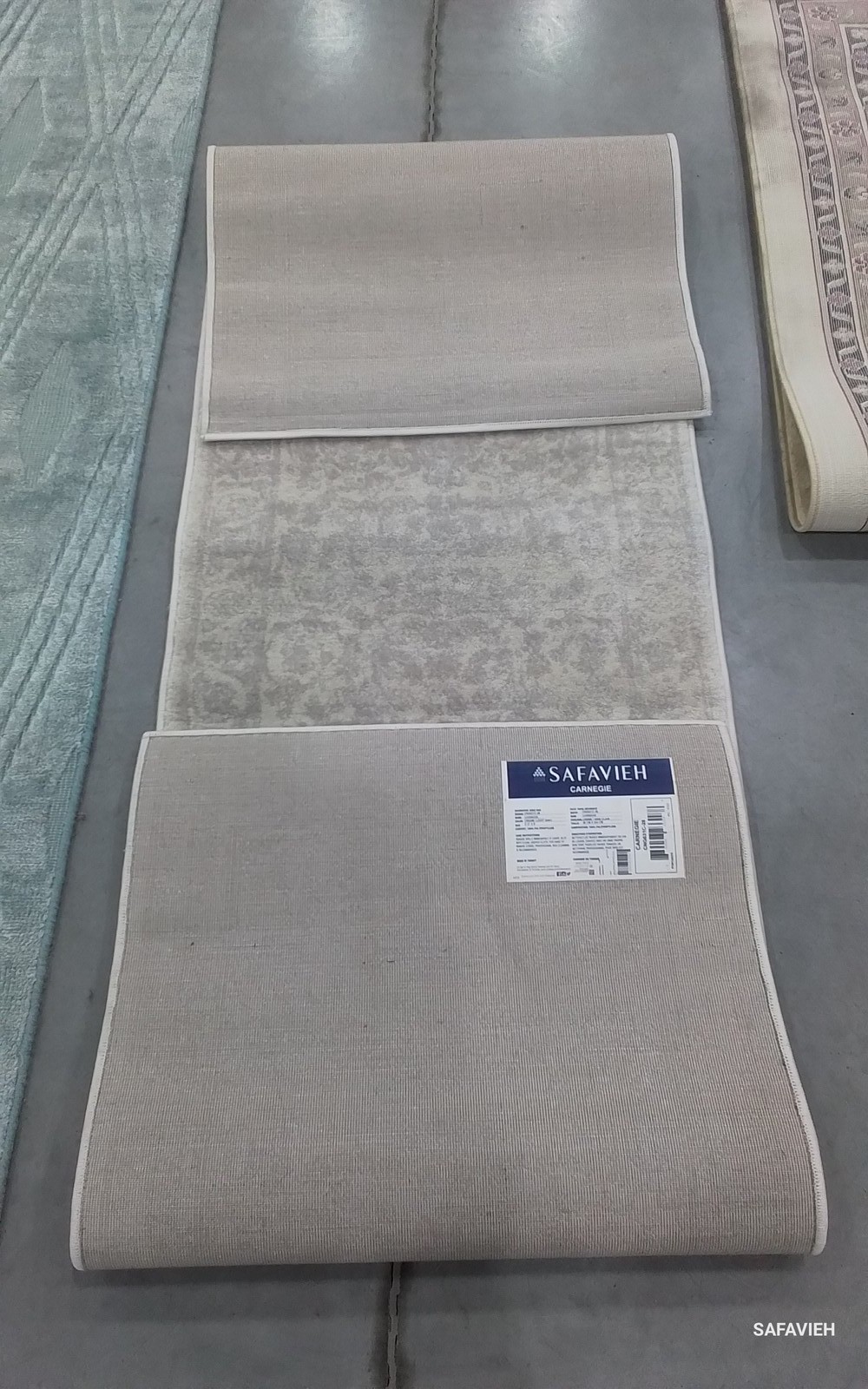 CREAM / LIGHT GREY 2′-3″ x 8′-0″ Flaw in Rug Reduced Price 1172789240 CNG631C-28