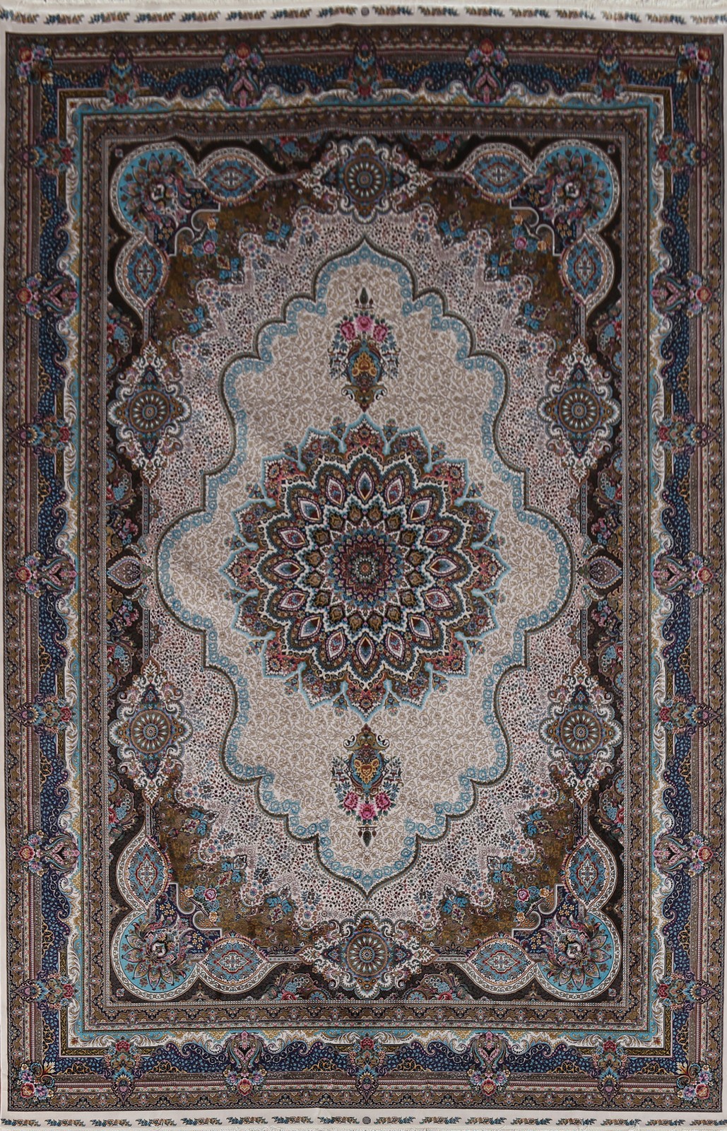 Victorian Style Turkish Area Rug 8×11 Ft Traditional Oriental Bedroom Carpet