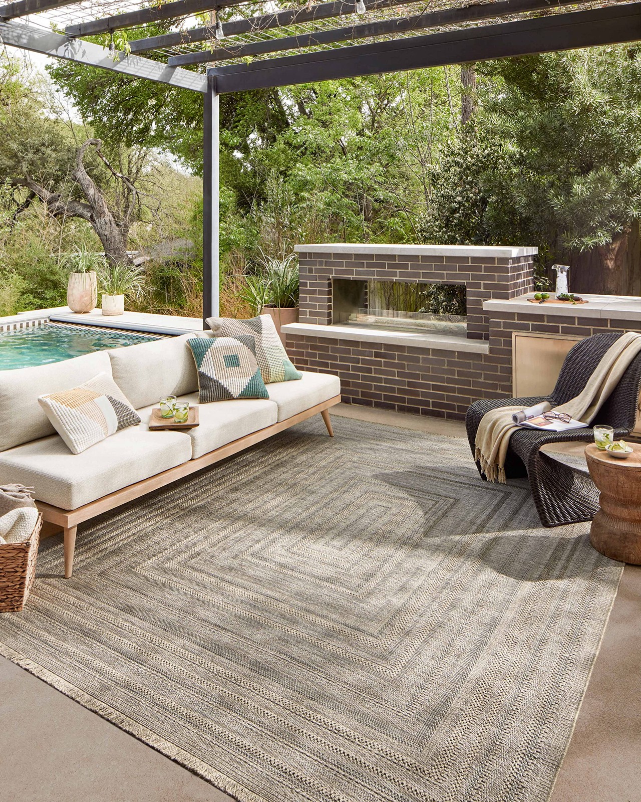 Loloi Dawn Collection Indoor/Outdoor Daw-01 Natural 2-3 X 10-0 Runner Rug