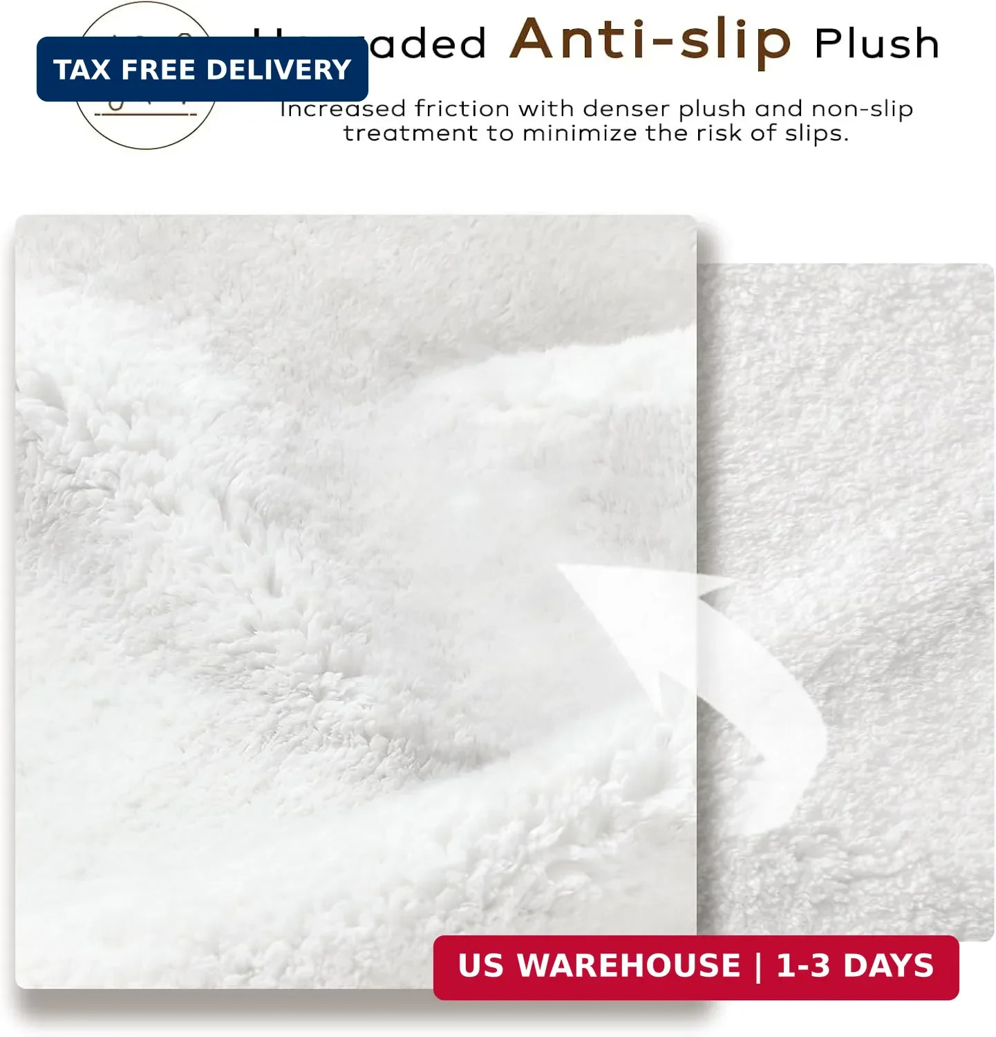 Ashler Faux Fur Rug, Upgraded Soft Faux Rabbit Fur White Area Rugs, 2 x 3 Feet,