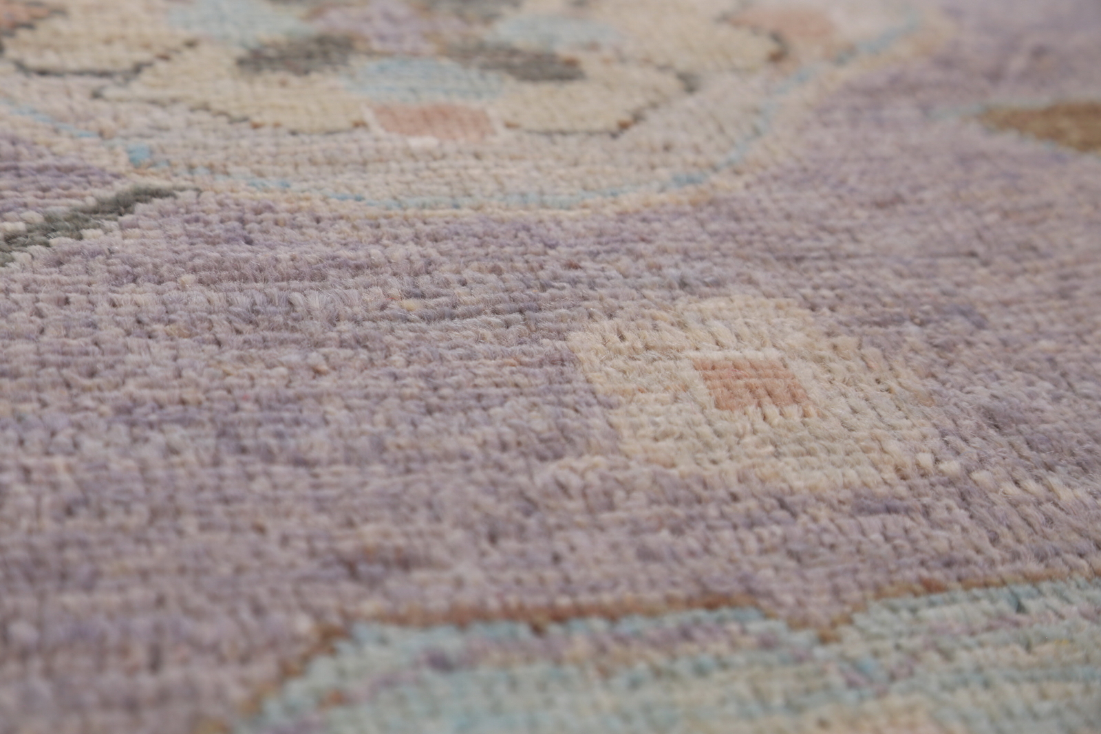 Purple/ Blue Vegetable Dye Handmade Oushak Turkish Living Room Rug Wool 8×10 ft
