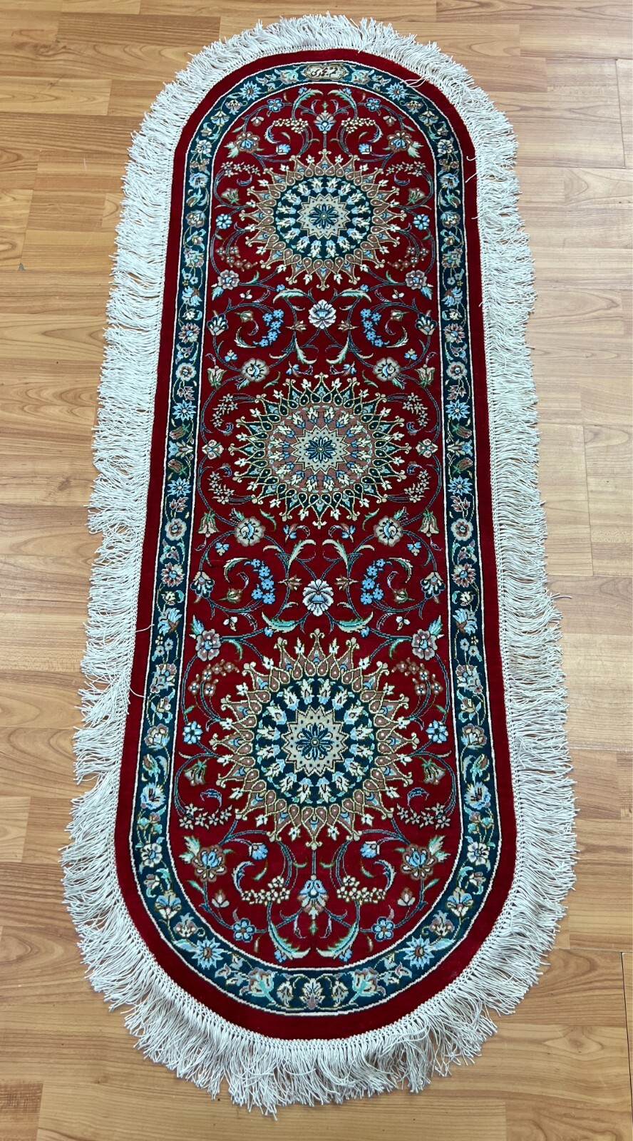 1’8″ x 4’4″ New Turkish Floor Runner Oriental Rug – 400 KPSI – 100% Silk