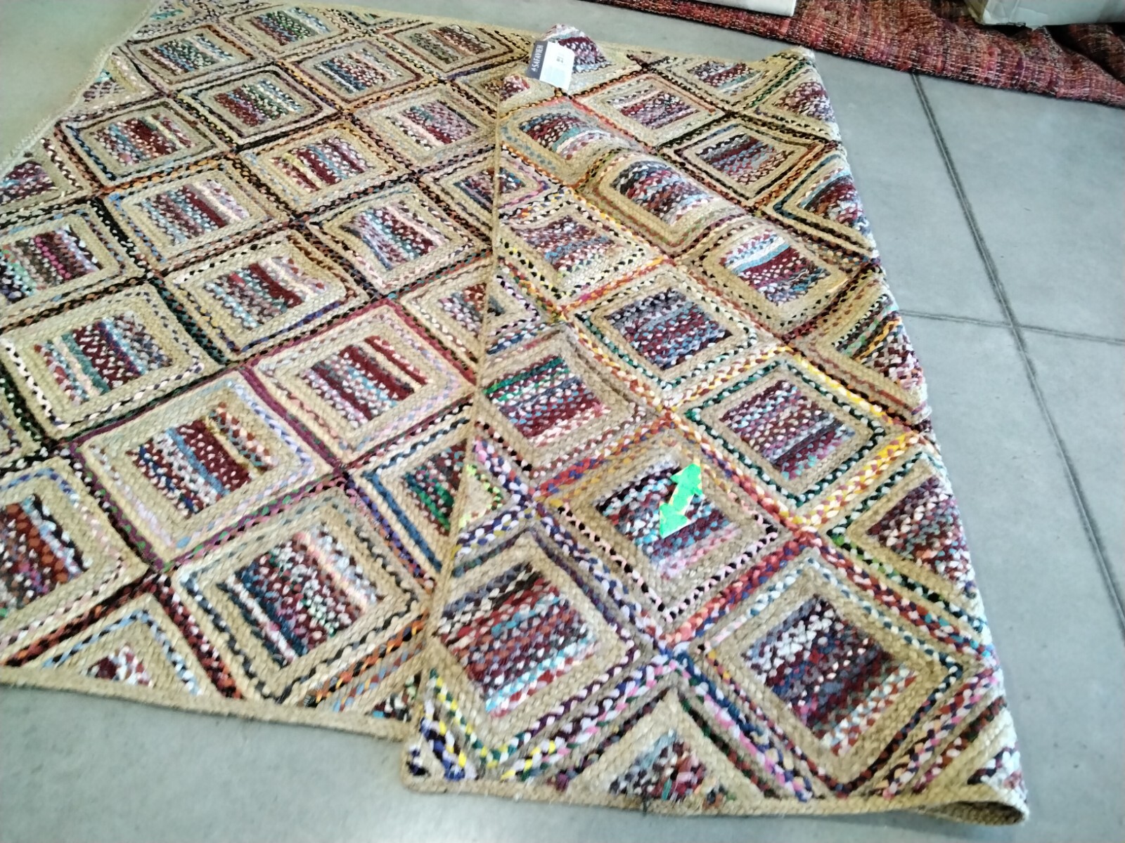 NATURAL / RED 8′ X 10′ Broken Thread Rug, Reduced Price 1172764916 CAP354B-8