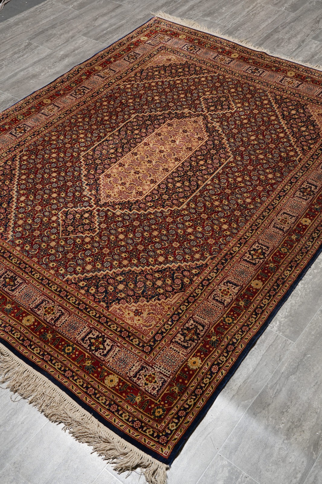 5 x 6 Wool and Silk Irran Perrsian Tabriiz Mahii Rug #F-3026