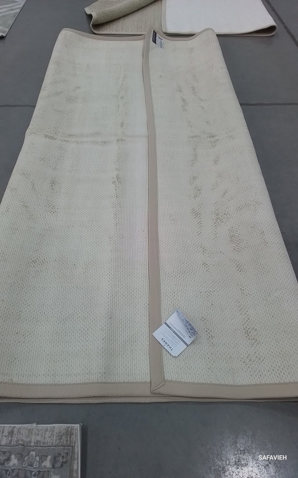 MARBLE / BEIGE 10′-0″ x 10′-0″ Flaw in Rug, Reduced Price 1172805644 NF143C-10SQ