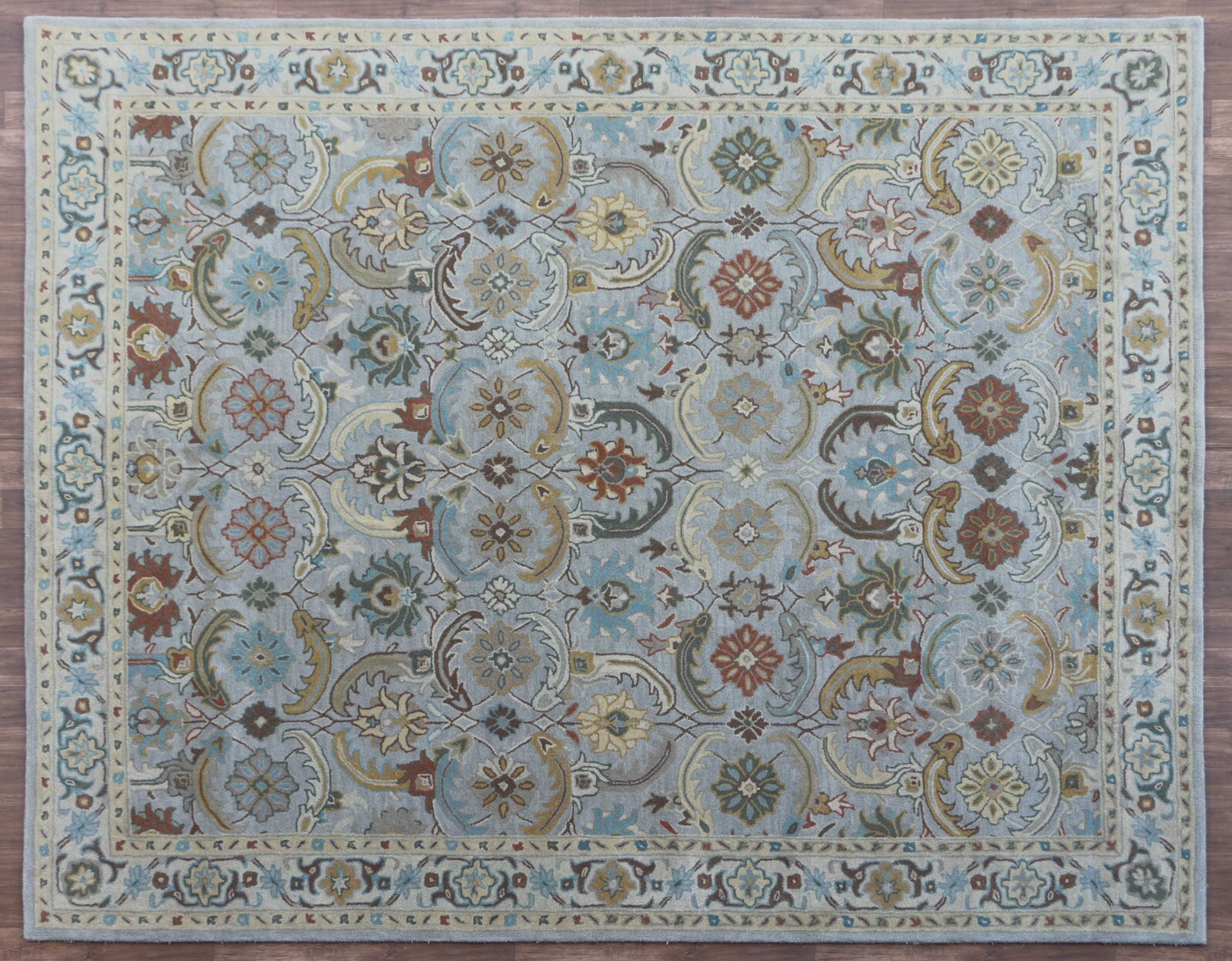 New Eva Gray Traditional Oriental Old Style Handmade Tufted 100% Wool Area Rugs