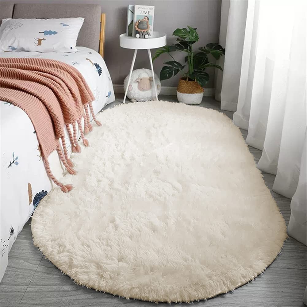 Fluffy Soft Oval Area Rug, Plush Shaggy Carpet for for Living Room Bedroom Ho…