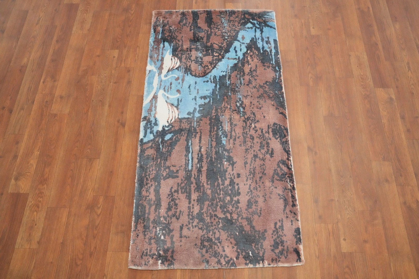 Animals Design Distressed Look Handmade Abstract Rug 2×4 for Cozy Interiors