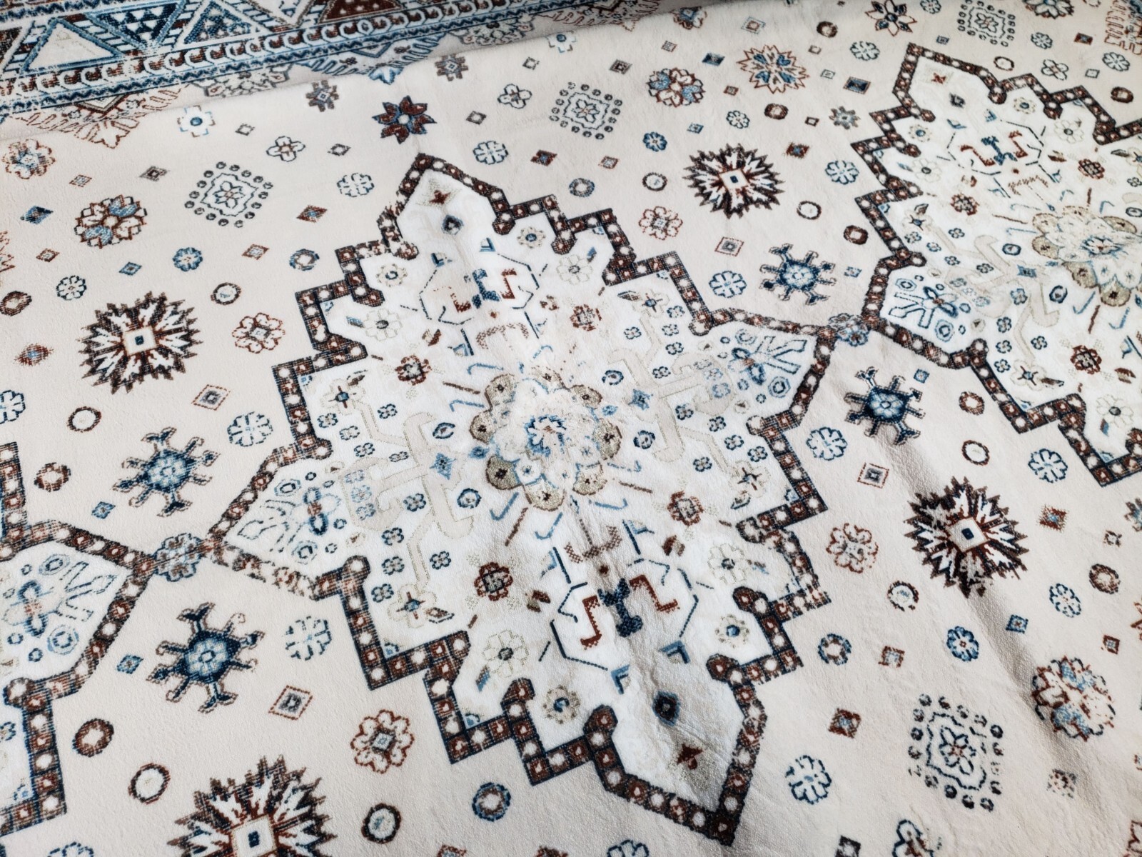 Retro Boho Design Area Rug 4×6 Washable Non-Slip Living Room Indoor Throw Rug