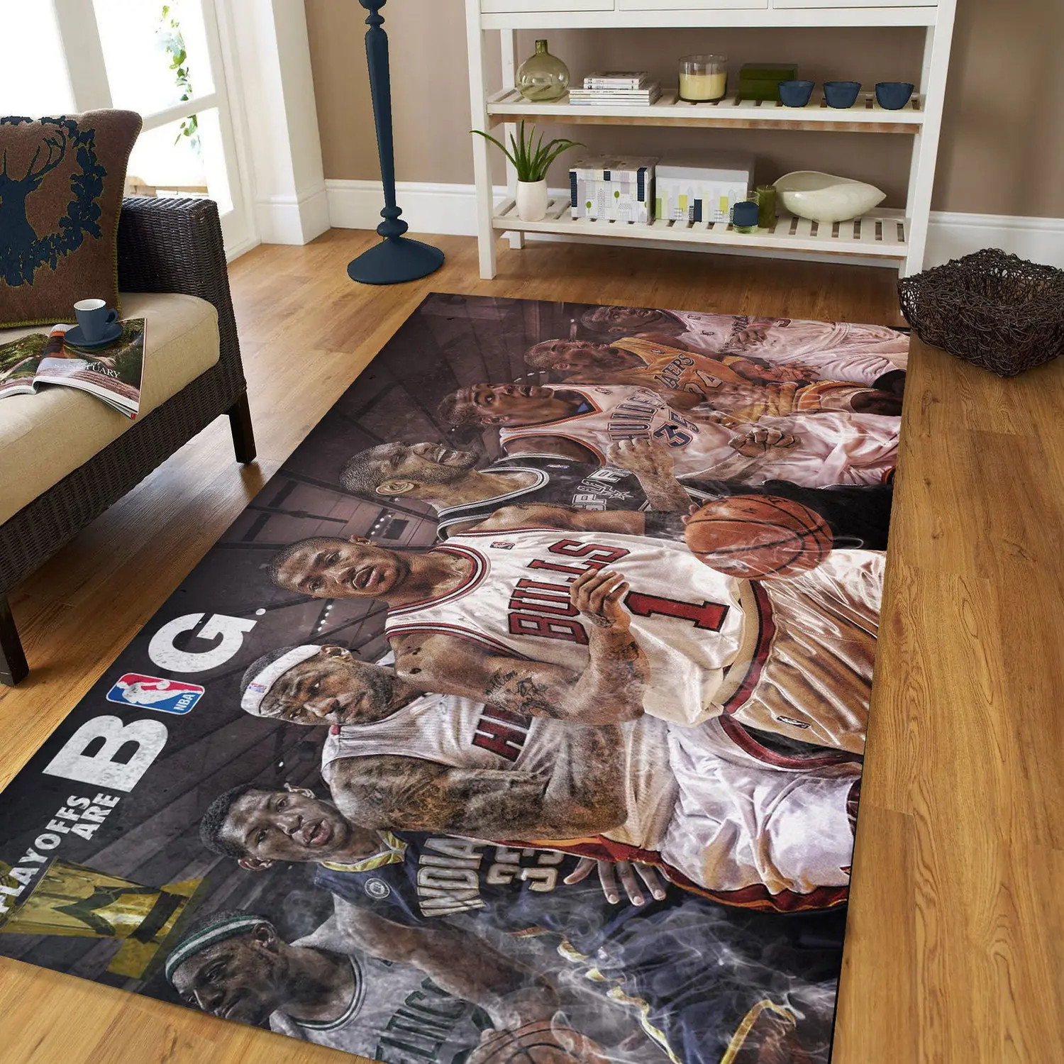 Nba Rug, Nba Players, Basketball Rug, Sports Rug, Fan Made Rug, Basketball Rug,