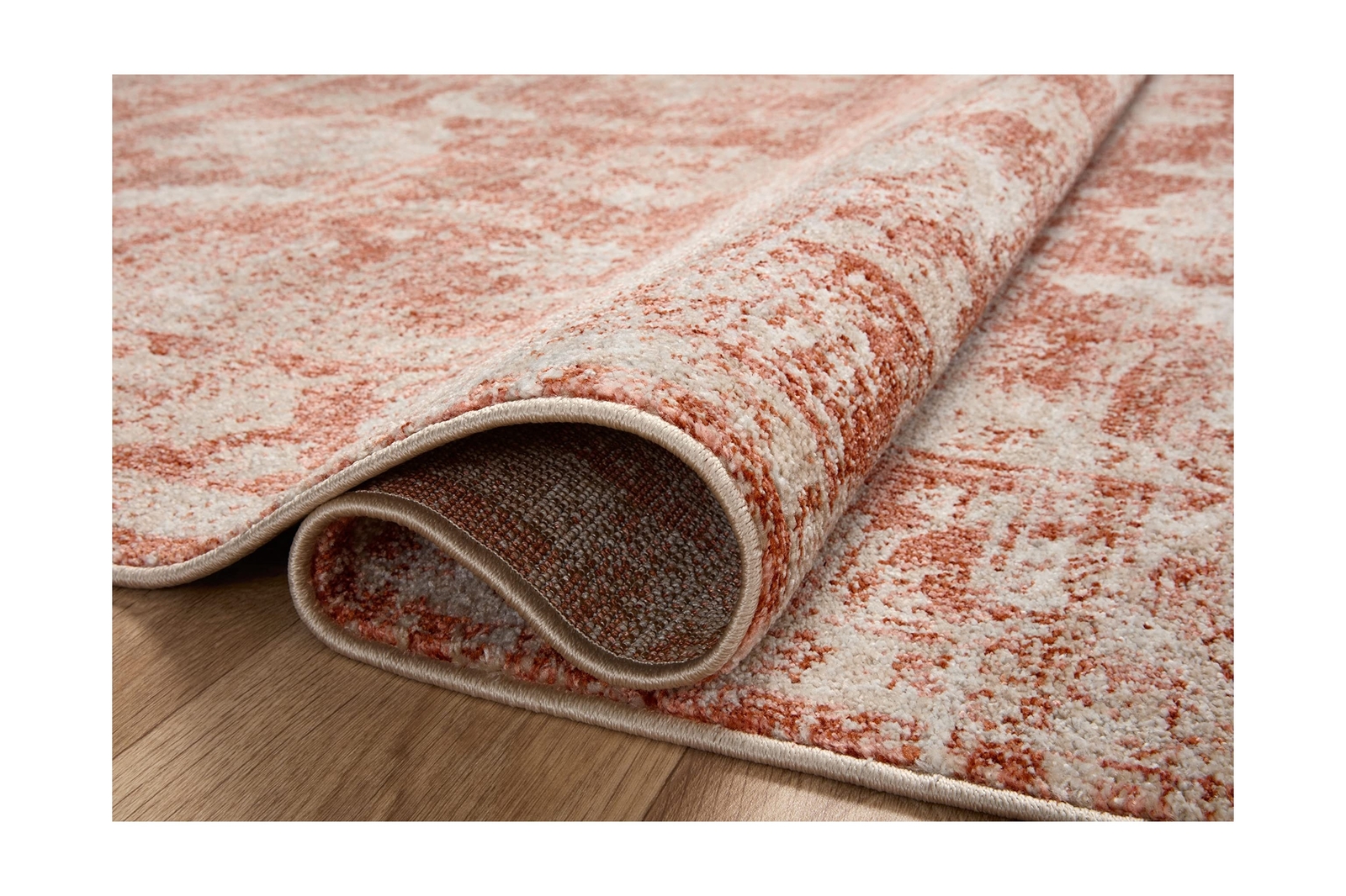 Loloi Odette Collection 7′-10″ x 10′ Area Rug in Rust/Ivory – Designer Long R…