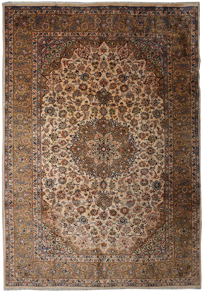 9.3 x 11.9 Estate Rug Perrsian Kashaan Light Colors #F-4121