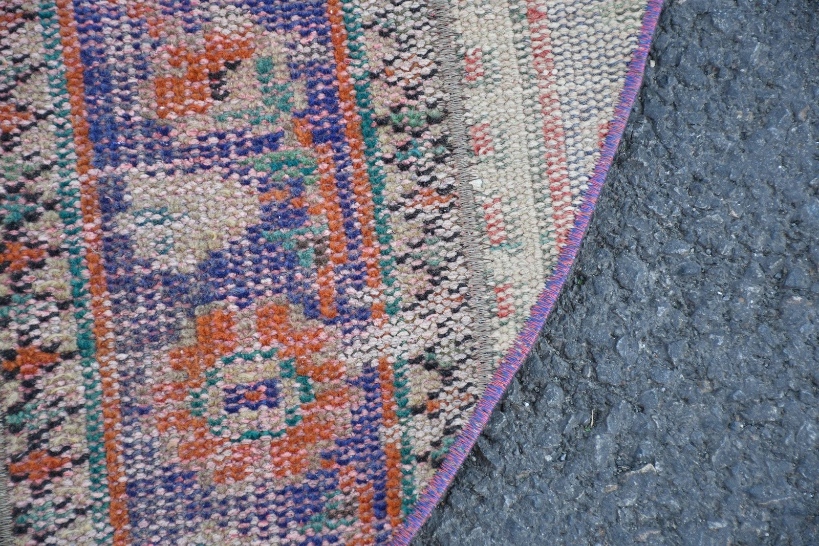 Turkish 5,2×5,2 ft Rug, Vintage Rug, Blue Moroccan Wool Rug