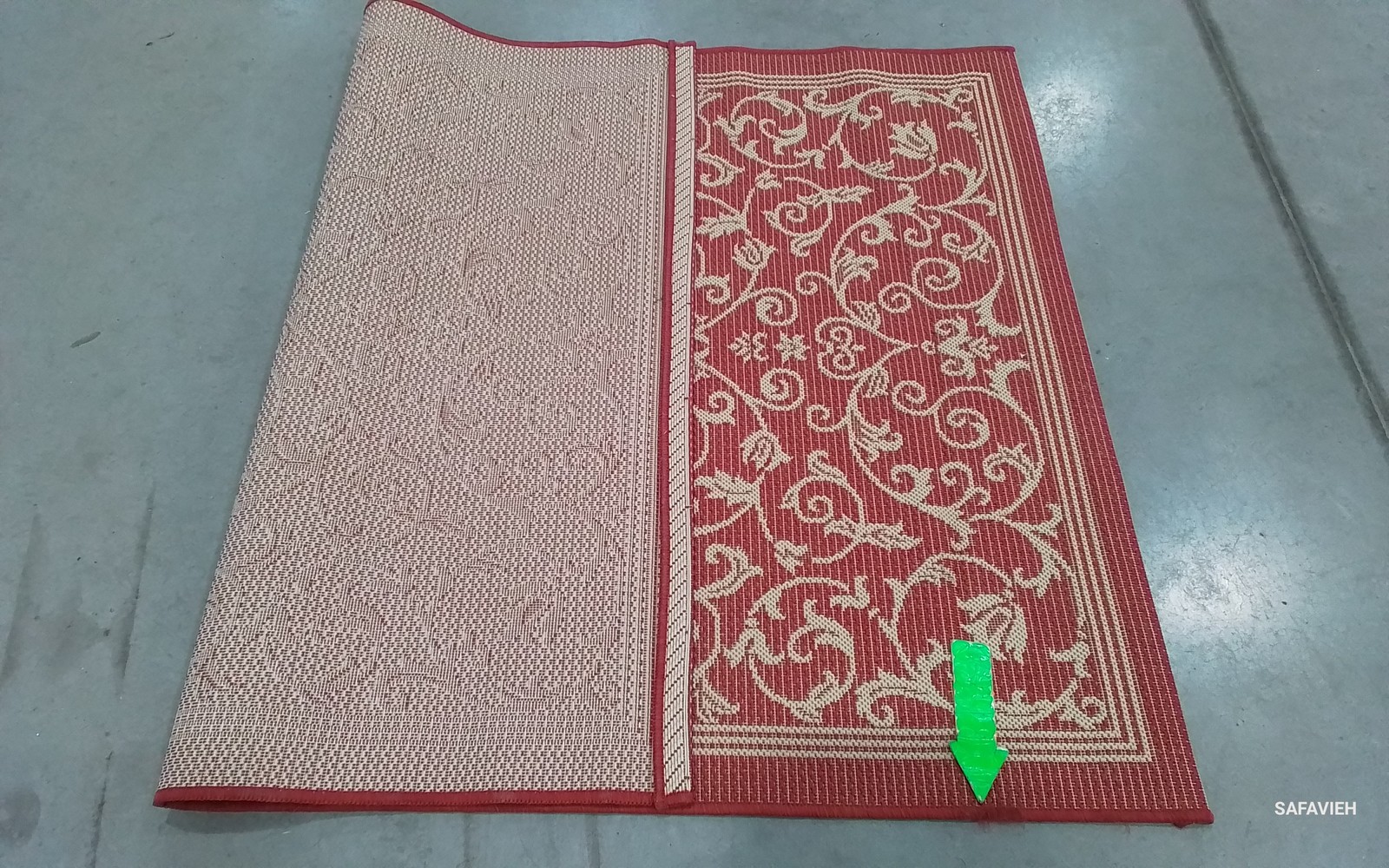 RED / NATURAL 4′-0″ x 5′-7″ Damaged Rug, Reduced Price 1172807471 CY2098-3707-4