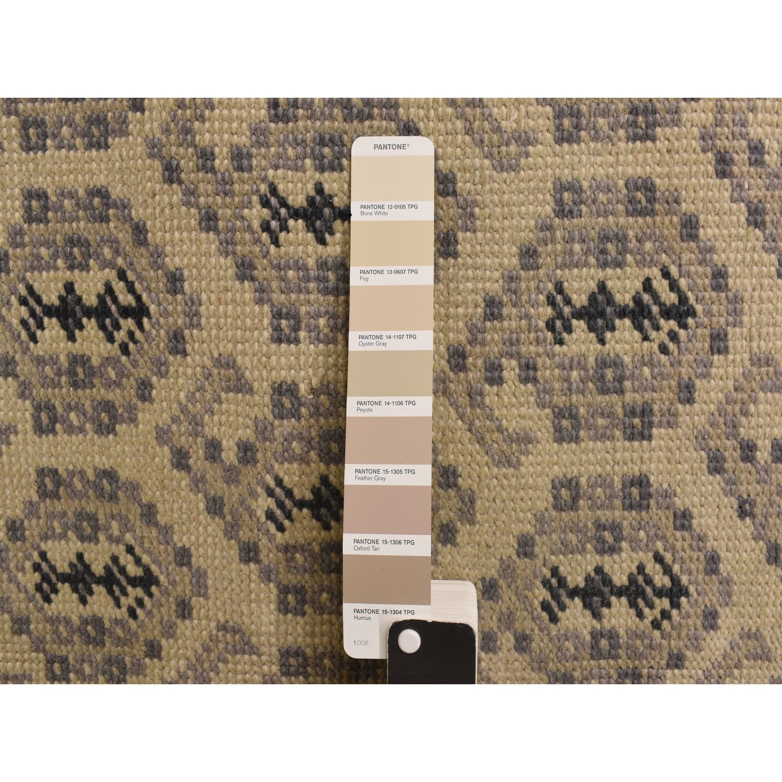 11’8″ x 14’9″ White Turkish Knot Design Wool Hand Knotted Oversized Rug R78264