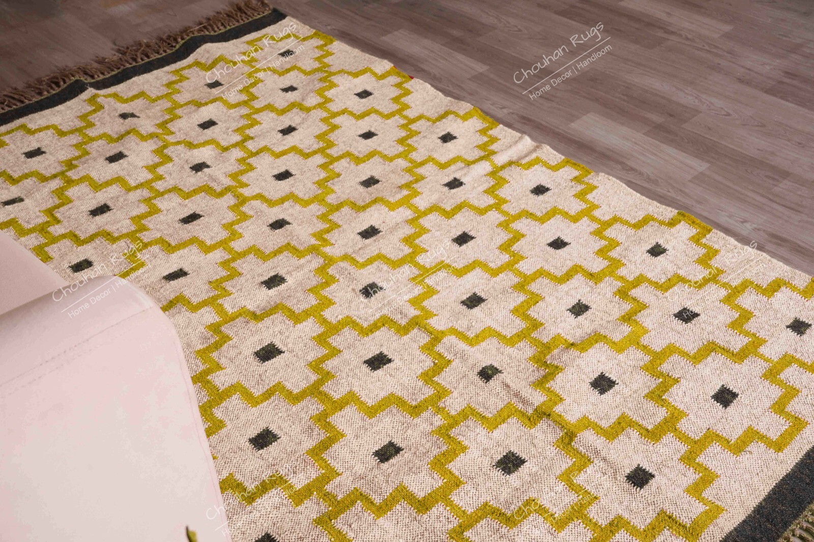 Handmade Wool Jute Kilim Rug, Eco Kilim Rug, Vintage Large Area Rug, Décor Home