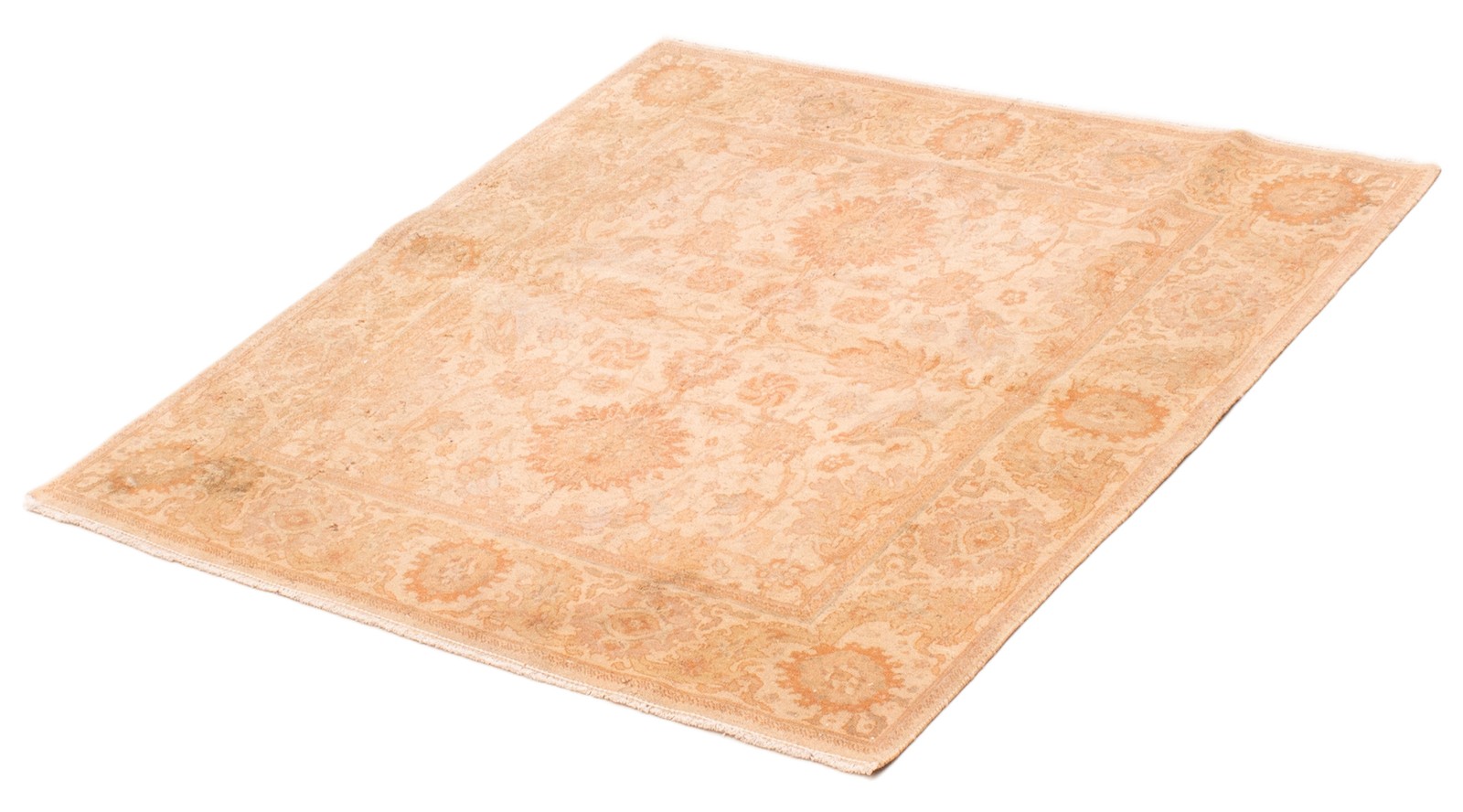 Hand Knotted Area Rug 4’6″ x 4’6″ Traditional Oriental Wool Carpet
