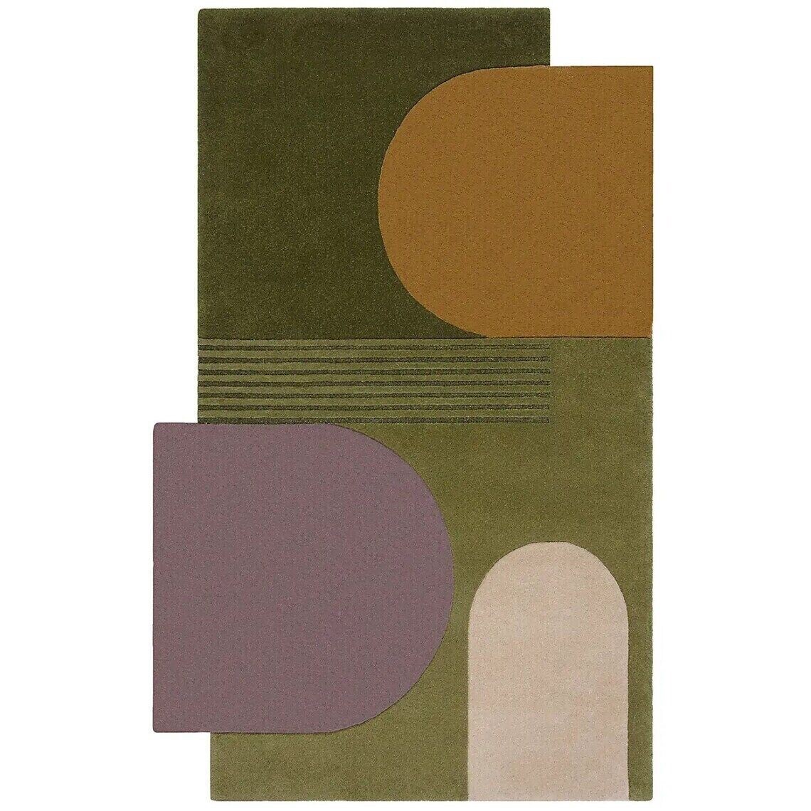 5×8|8x10Hand Tufted Wool Area Rug New Geometric Abstract Design Premium Quality.
