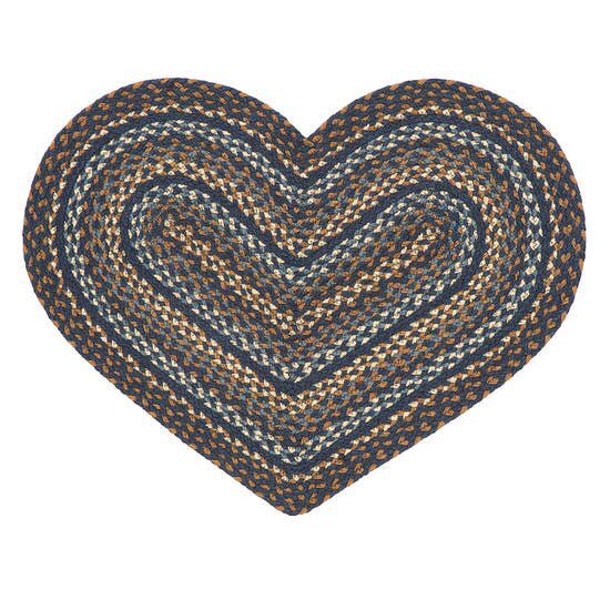 Denim Braided Area Rug By IHF Rugs. Oval & Rectangle. Many Sizes.