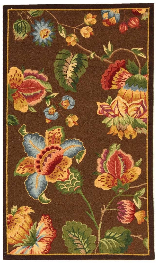 SAFAVIEH Chelsea Collection Accent Rug – 1’8″ x 2’6″, Brown, Hand-Hooked Fren…