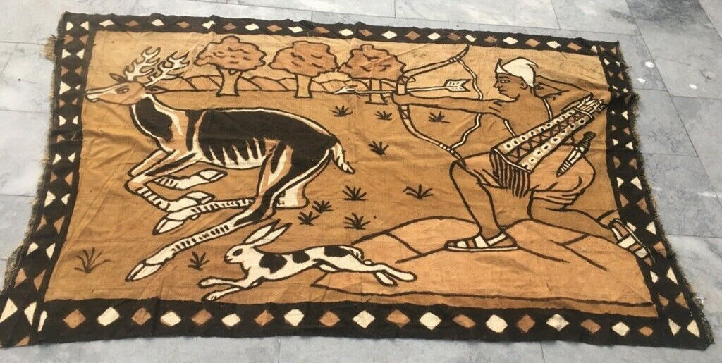 Mud Cloth Handmade Tapestry,Large Tapestry,Batik African Painting Tapesty,4x5ft