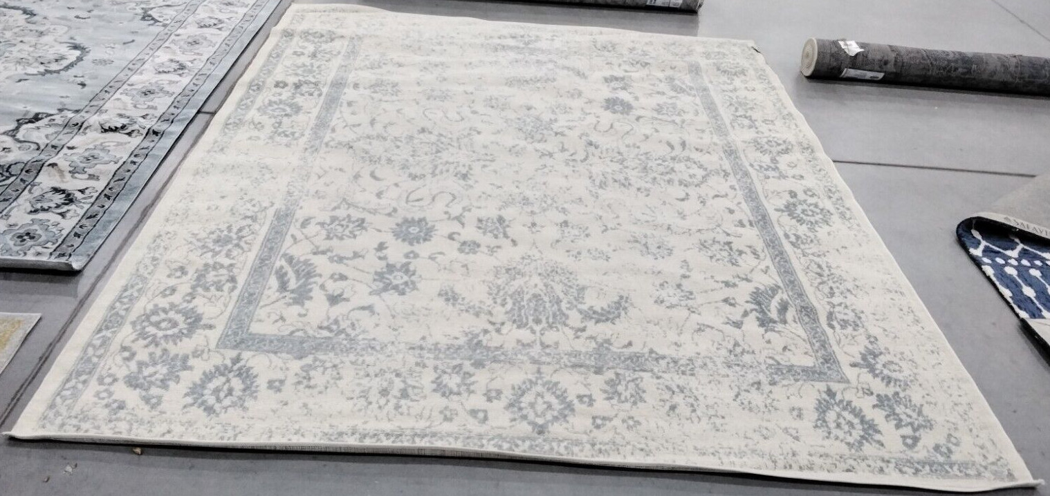 IVORY / SLATE 8′ X 10′ Damaged Binding Rug, Reduced Price 1172728731 ADR109S-8