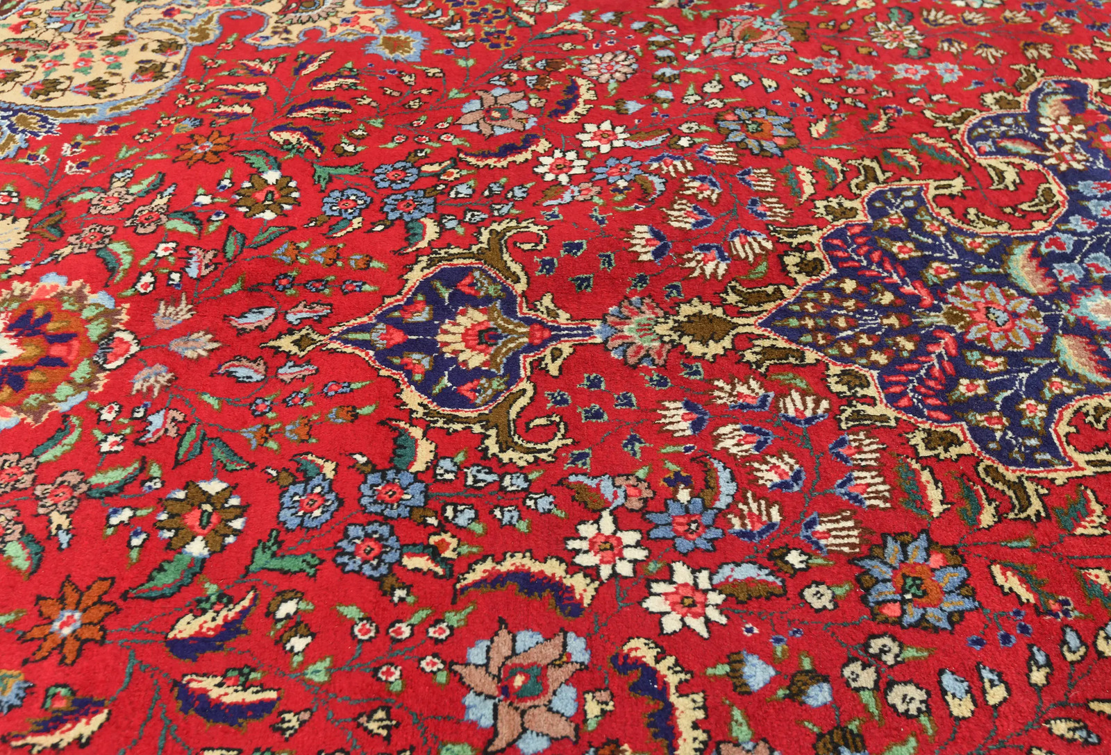 Handmade Vintage Oriental Rug 10X13 ft Floral Classic Medallion Design Carpet