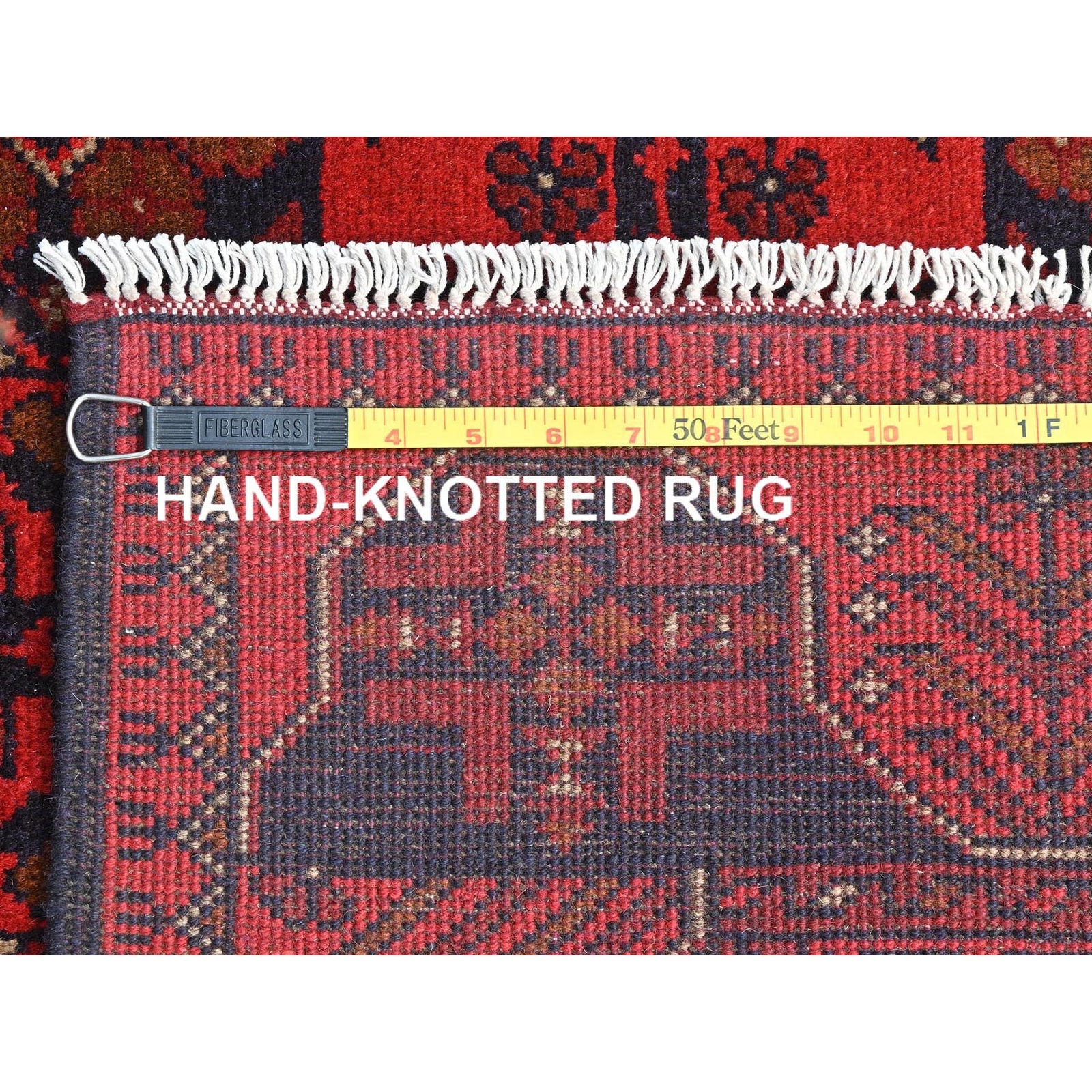 4’1″ x 6’3″ Red Afghan Andkhoy Wool Hand Knotted Oriental Rug R85110
