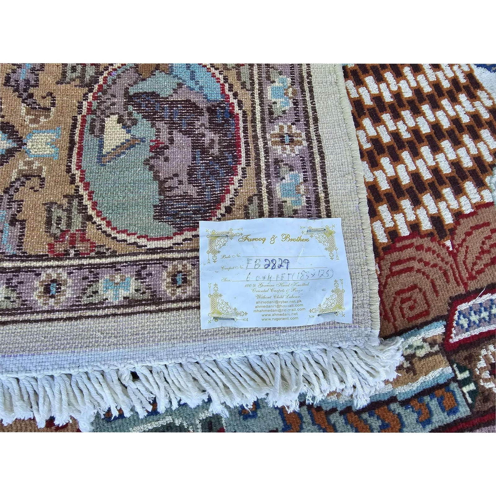 Area Rug Love Umre Khayam Love Story Hand Knotted Decor Wool Silk Carpet(6×4.1)’