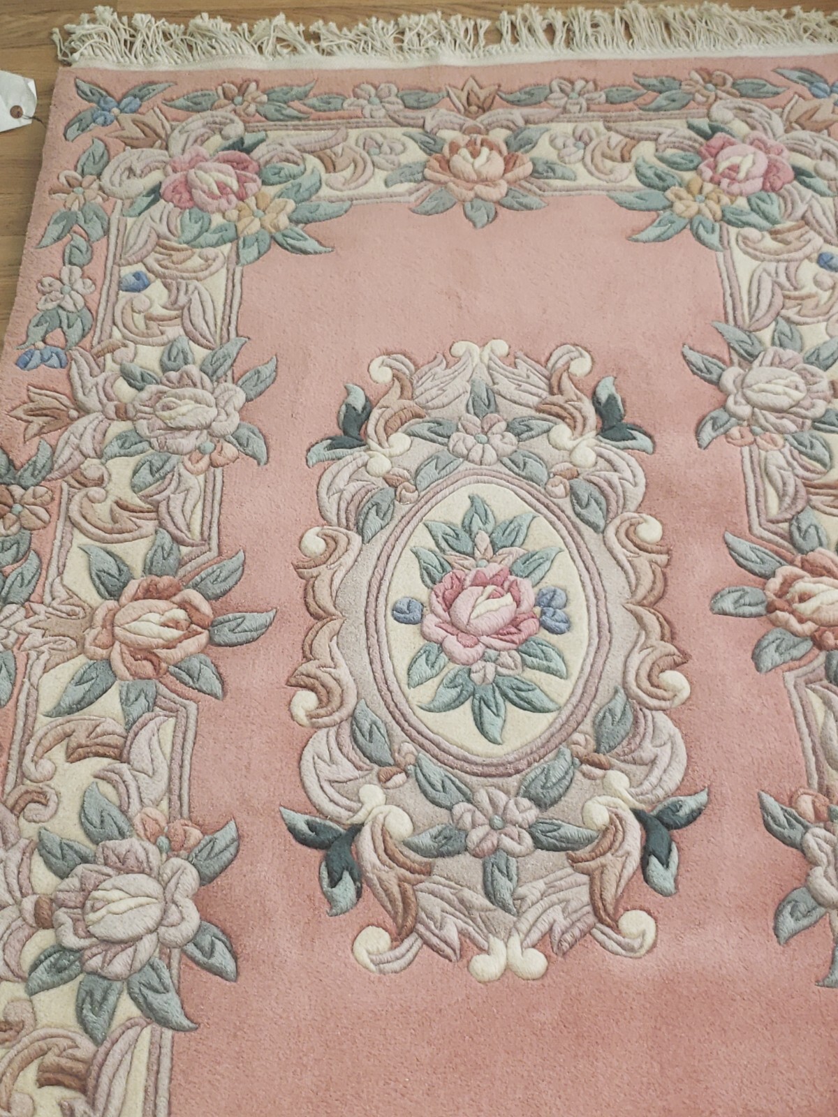 Brand New Tags Chinese Hand Knotted Sculpted 90 Line Wool Rug 3′ x 5′ $1,630