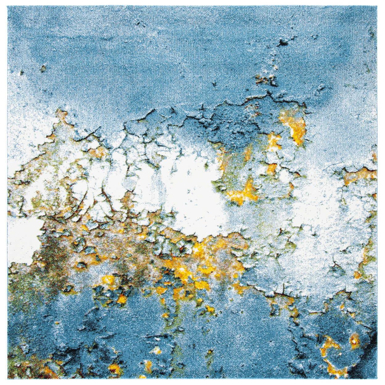 SAFAVIEH Glacier Collection GLA125M Blue / Gold Rug