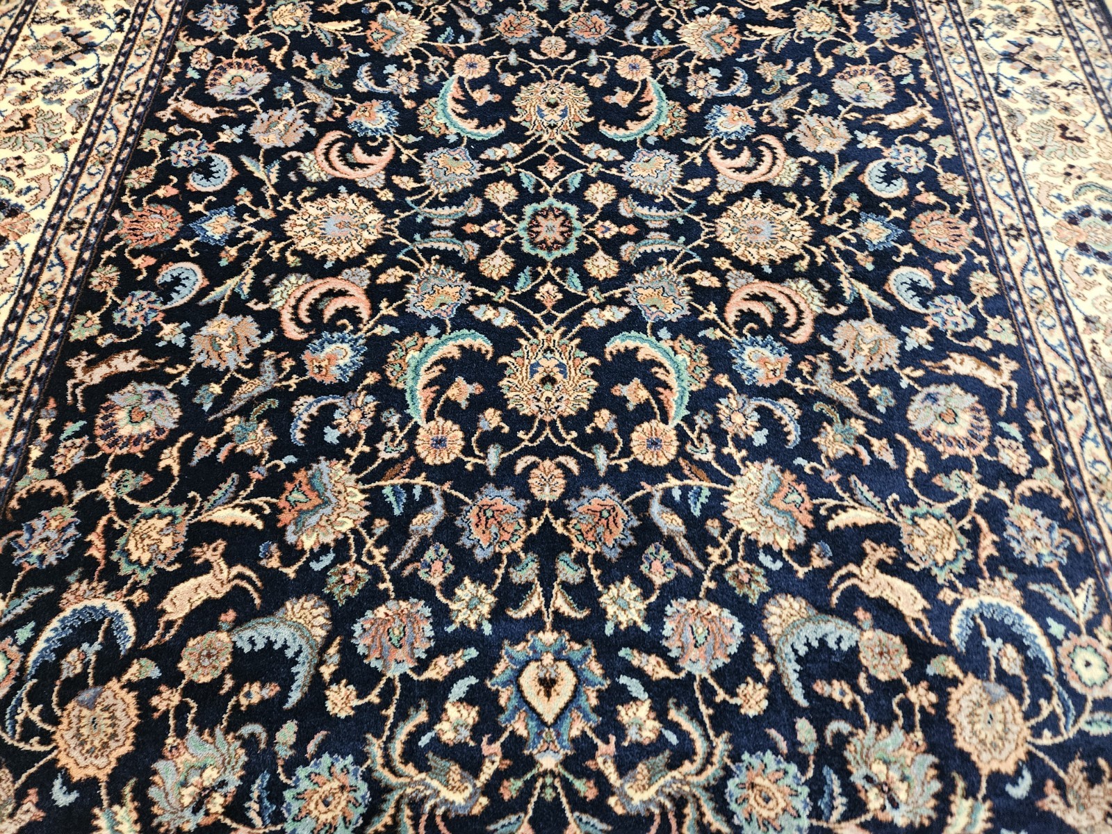 9×12 KARASTAN INDIGO TAB RIZ 700 – 747 100% WOOL RUG VERY GOOD CONDITION