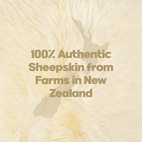 Natural Milan Genuine Sheepskin Area Rugs with Thick and Lush Pile, Fluffy