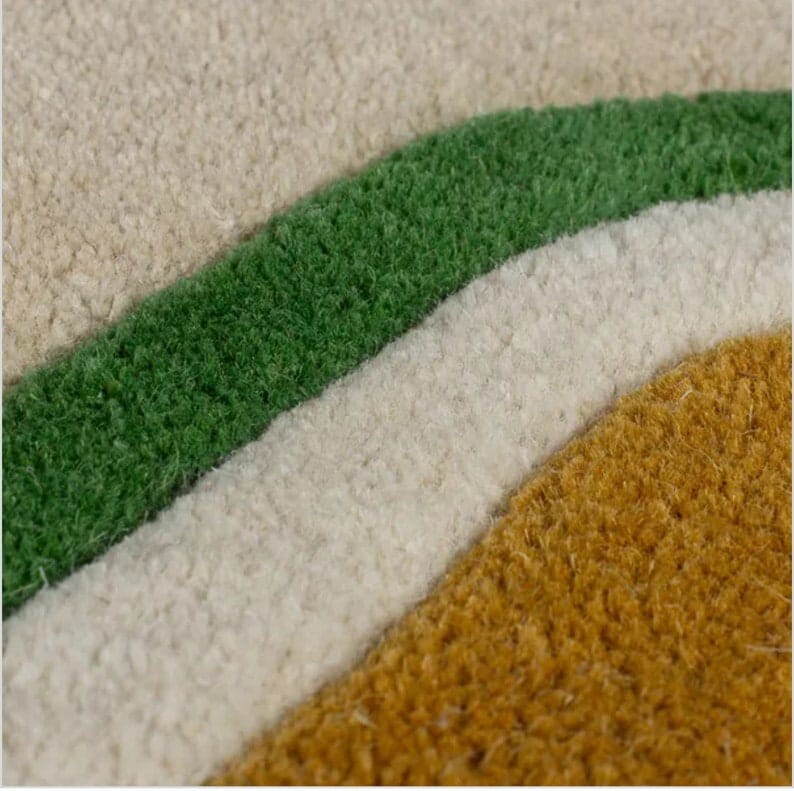 Handmade Tuffted Pure Woollen Irregualr Shape Carpet for Living Room Bedroom