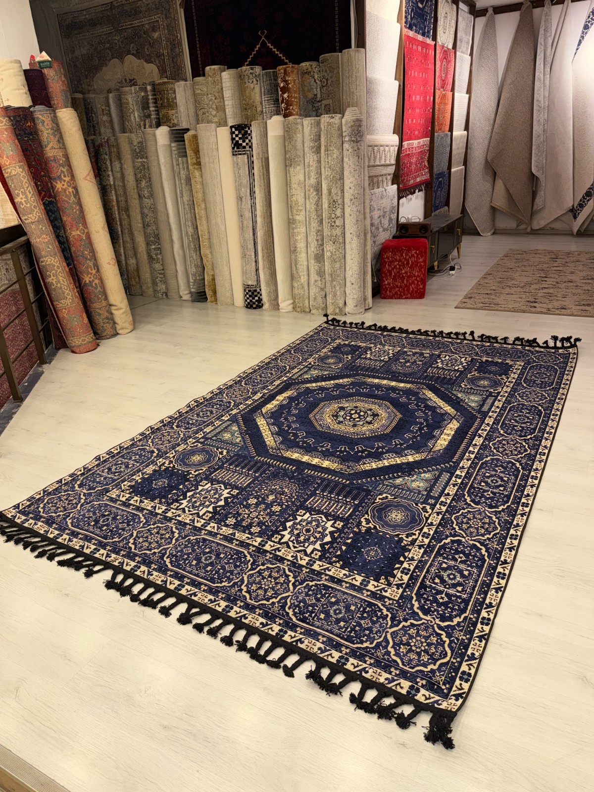Turkish Kilim Area Rug Cotton Acrylic Washable Living Room Rug 5×8 6×9 3×10