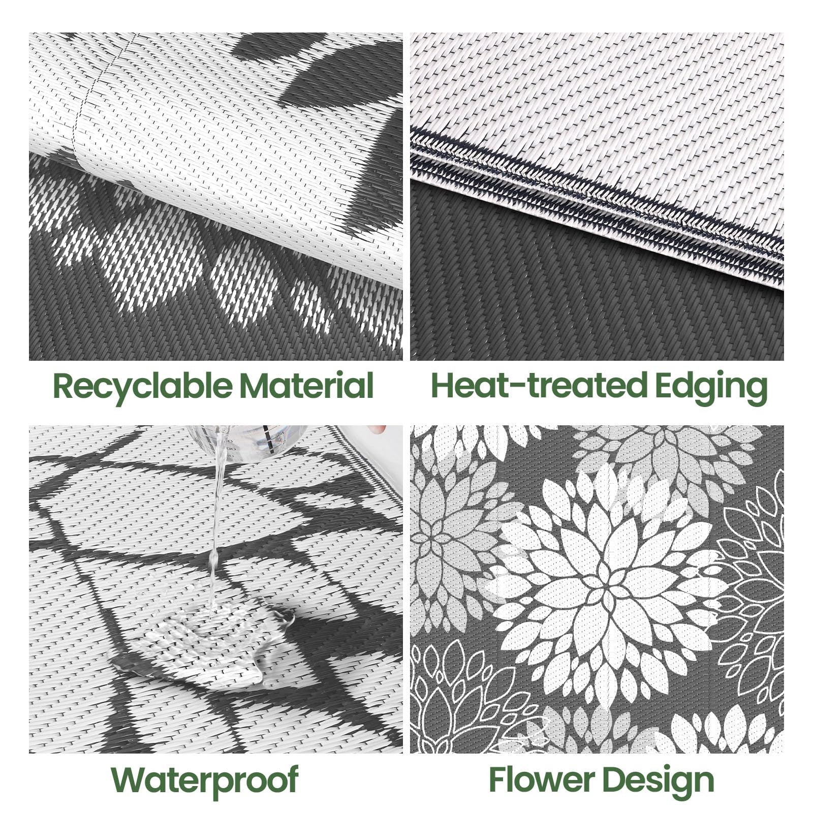 LuxStep Outdoor Rug 8′ x 10′ Grey