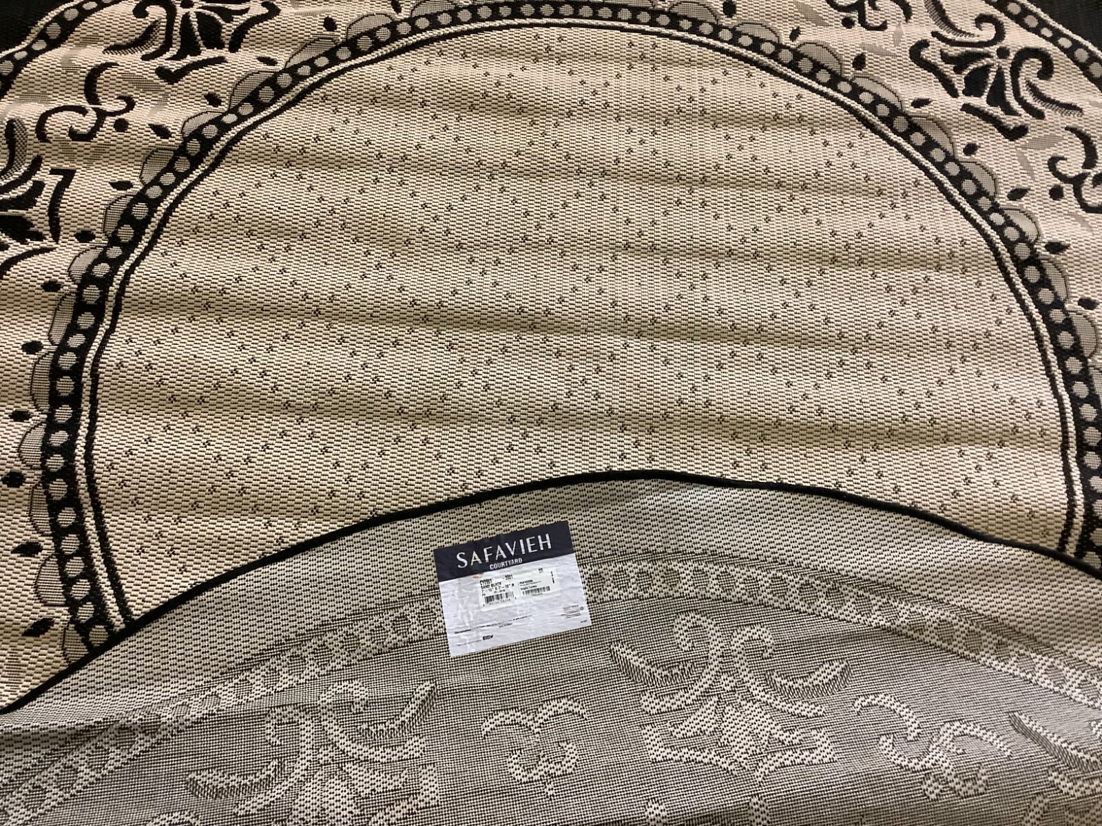 SAND / BLACK 7′-10″ x 7′-10″ Flaw in Rug Reduced Price 1172674764 CY0901-3901-8R