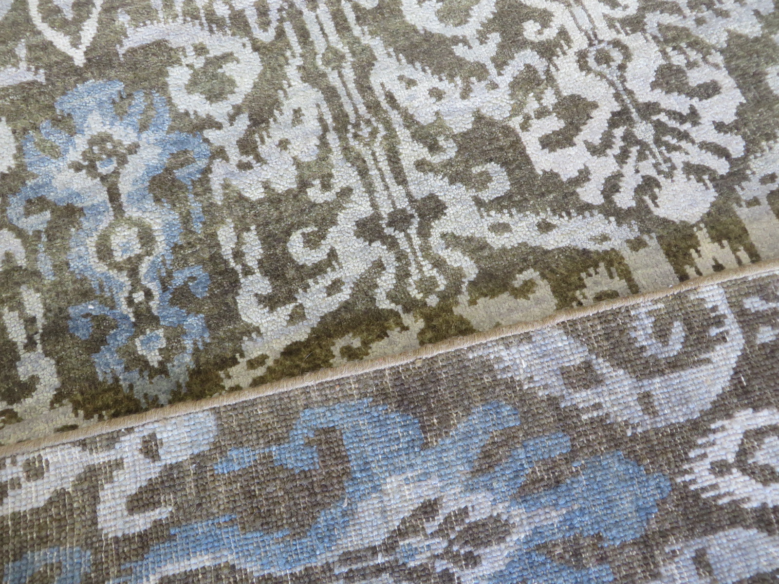 6 X 9’3 Hand Knotted Chocolate Brown Ikat Peshawar Oriental Rug G5213