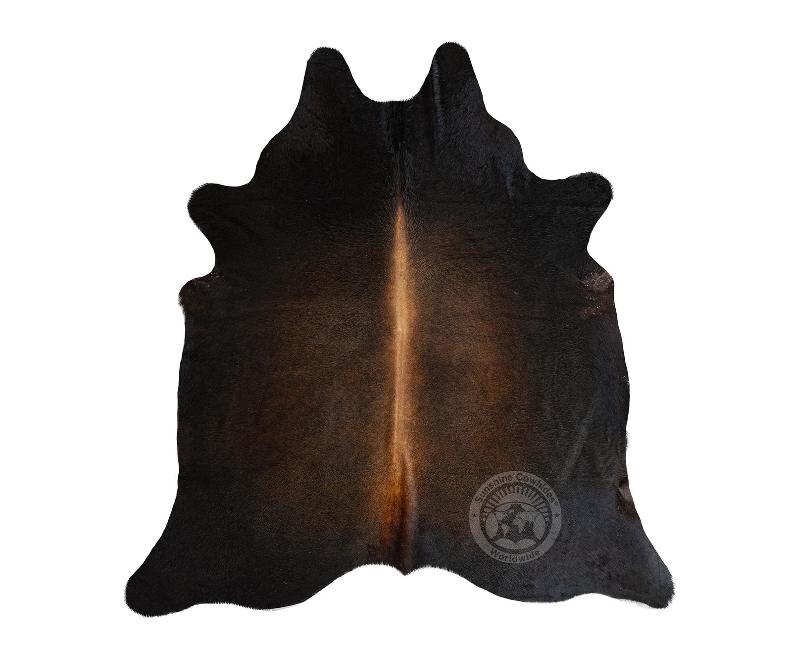 Sunshine Cowhides 100 Genuine Black Dark Brown Backbone Cowhide Rug –