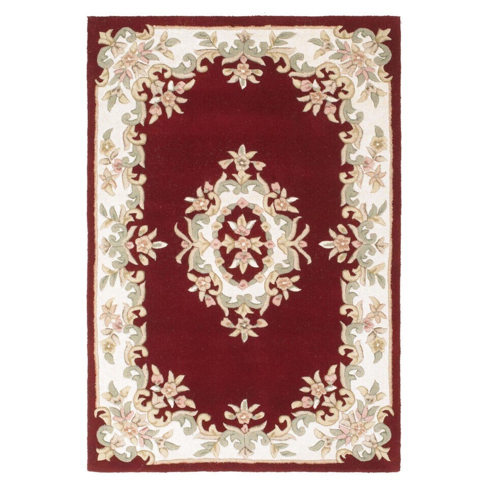 Hand Tufted Aubusson Design Rug Banded Wool Carpet Area Rug 8×10 9×12 6×9 5×8