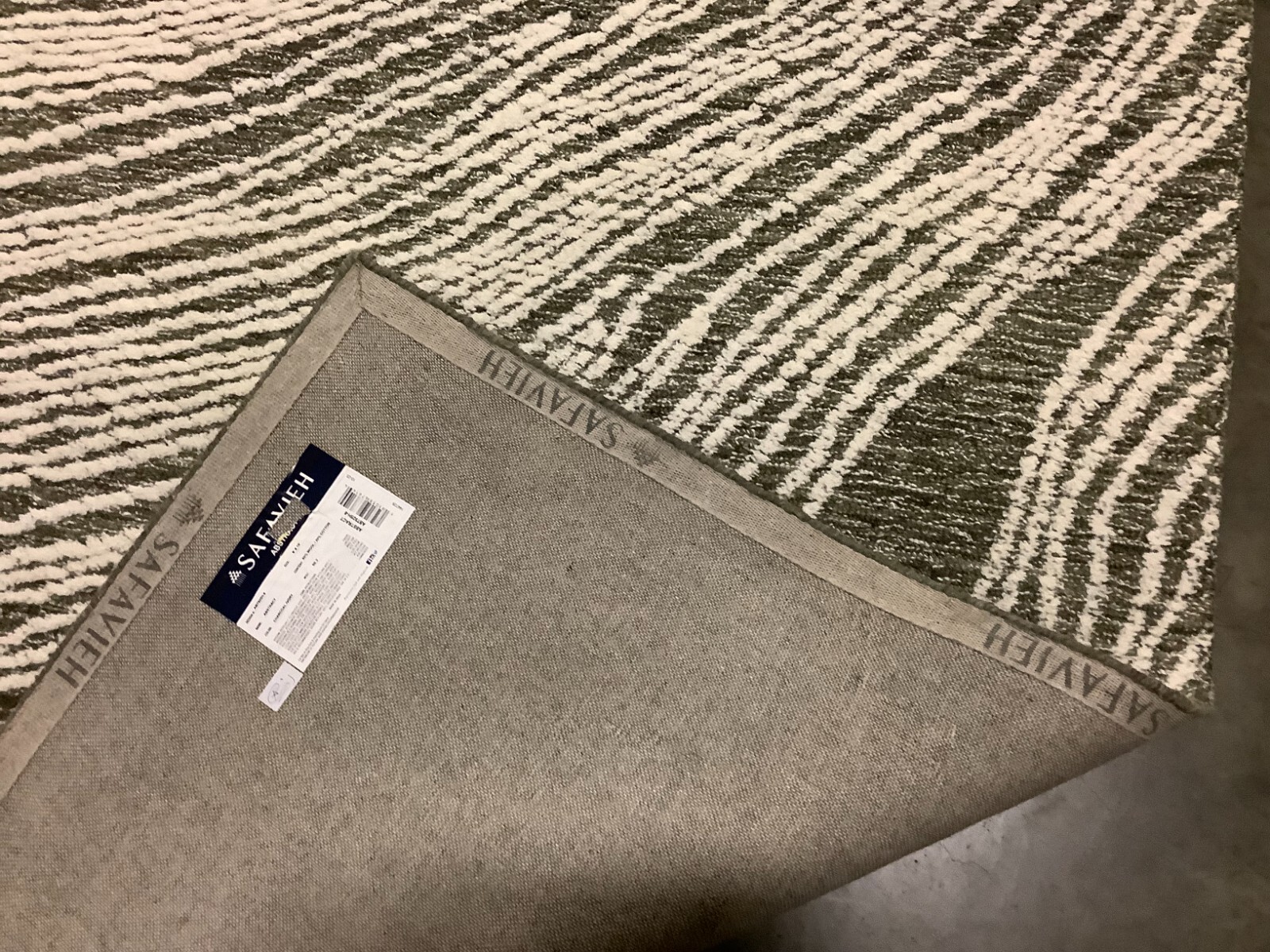CHARCOL / IVORY 8′-0″ x 10′-0″ Back Stain Rug Reduced Price 1172674710 ABT925H-8