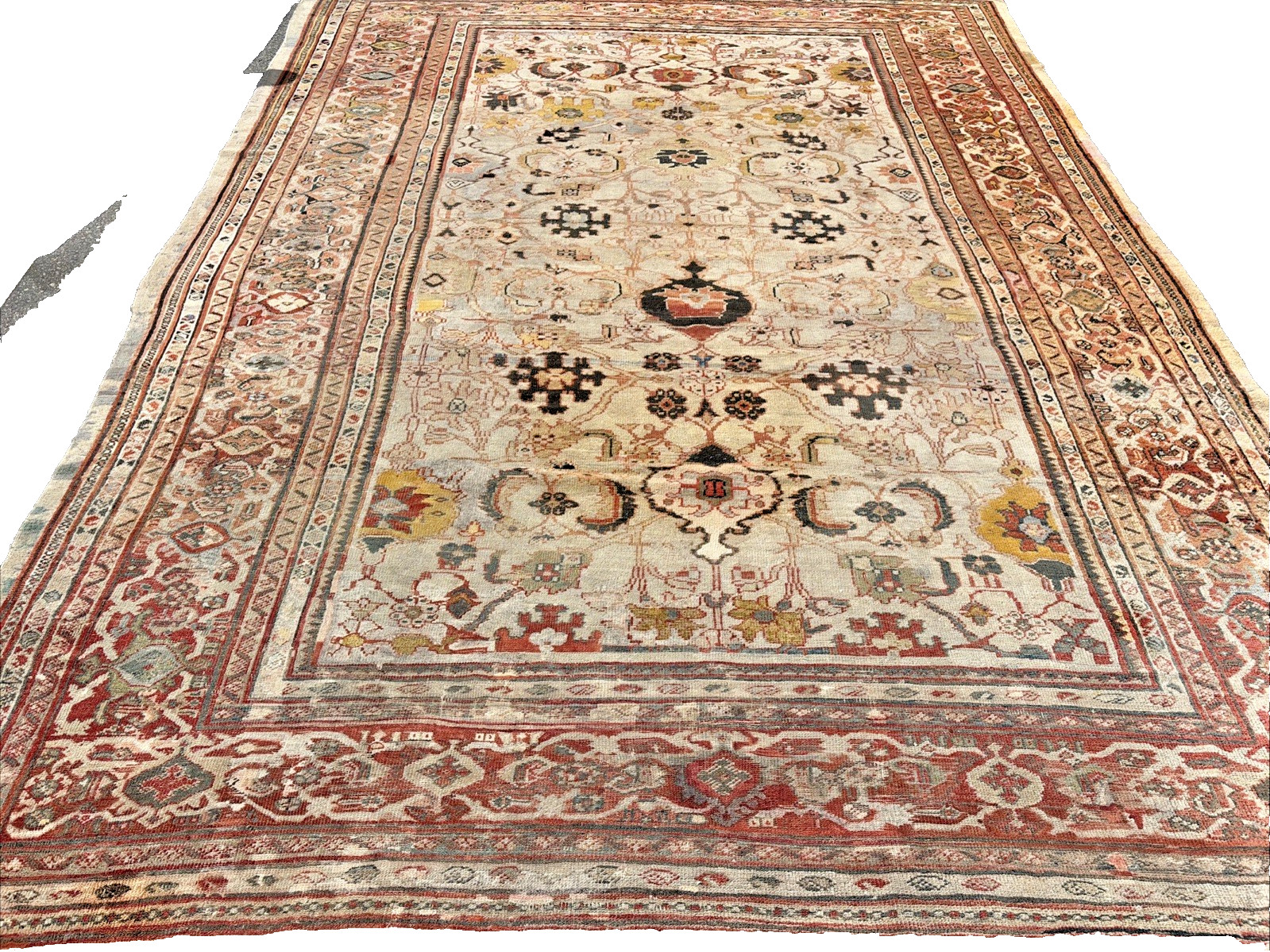 Auth: Mid 19th C Antique Sultanabbad Rare Mystical Art Beauty Sage 10×14