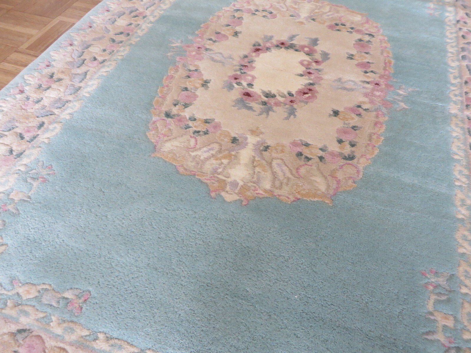 4 X 6 Hand Knotted Light Green Kirman Oriental Rug G15490