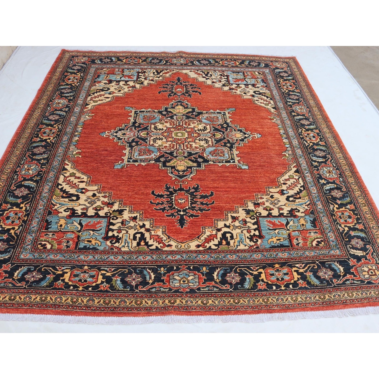 8’4 x 9’5 Ft Collector piece Afghan Haris Hand-knotted Wool Area Rug