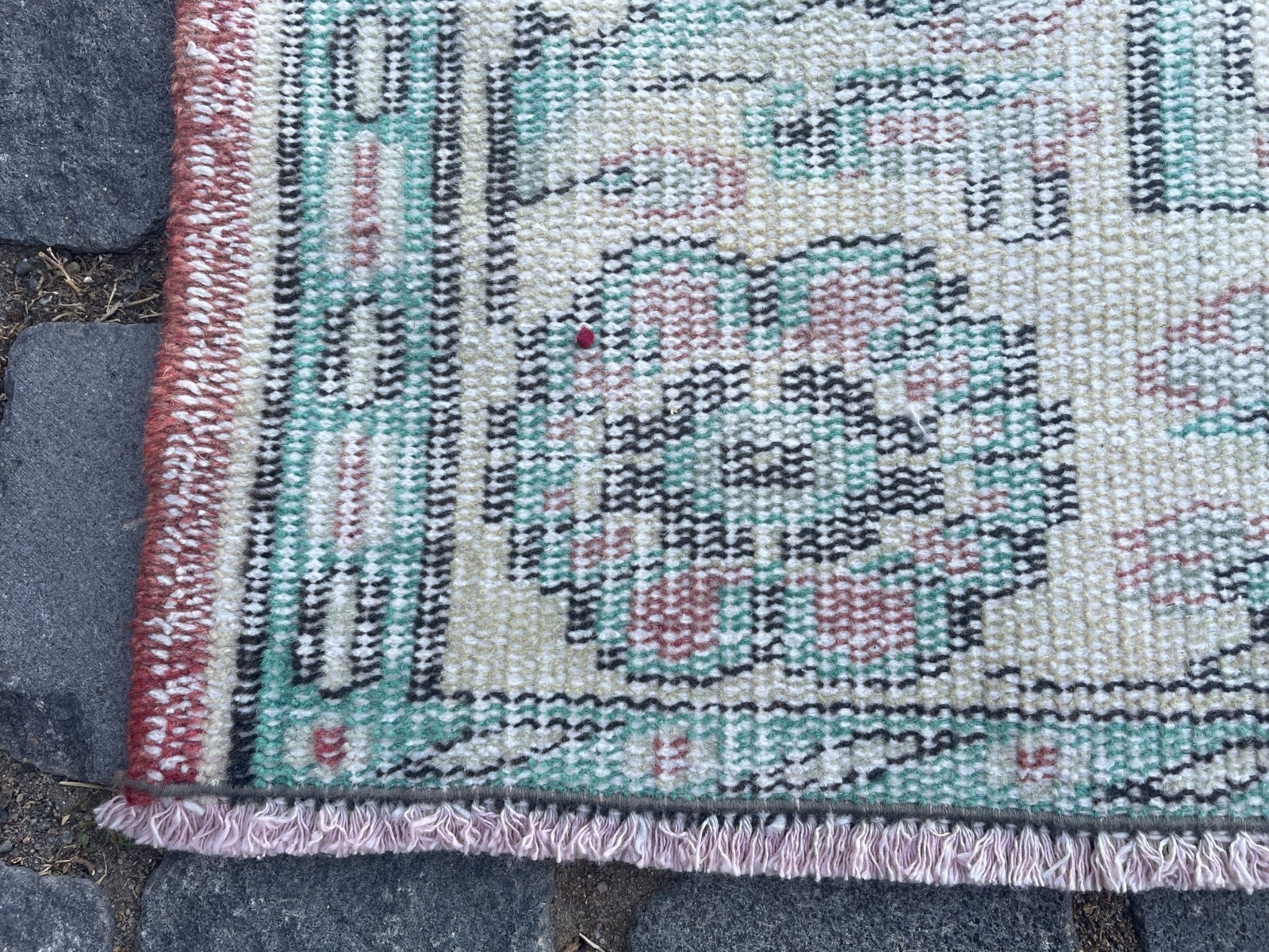 Turkish Vintage Rug, Handmade Wool Rug, Bohemian Large Rug, 6,3 x 9,3 ft