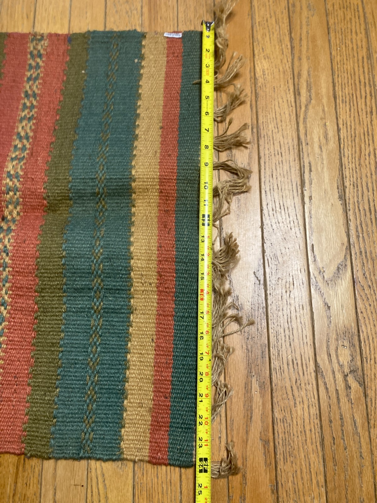Vintage 100% Jute –38″ x 24″ Handwoven Reversible Rug Boho Farm – Made in India