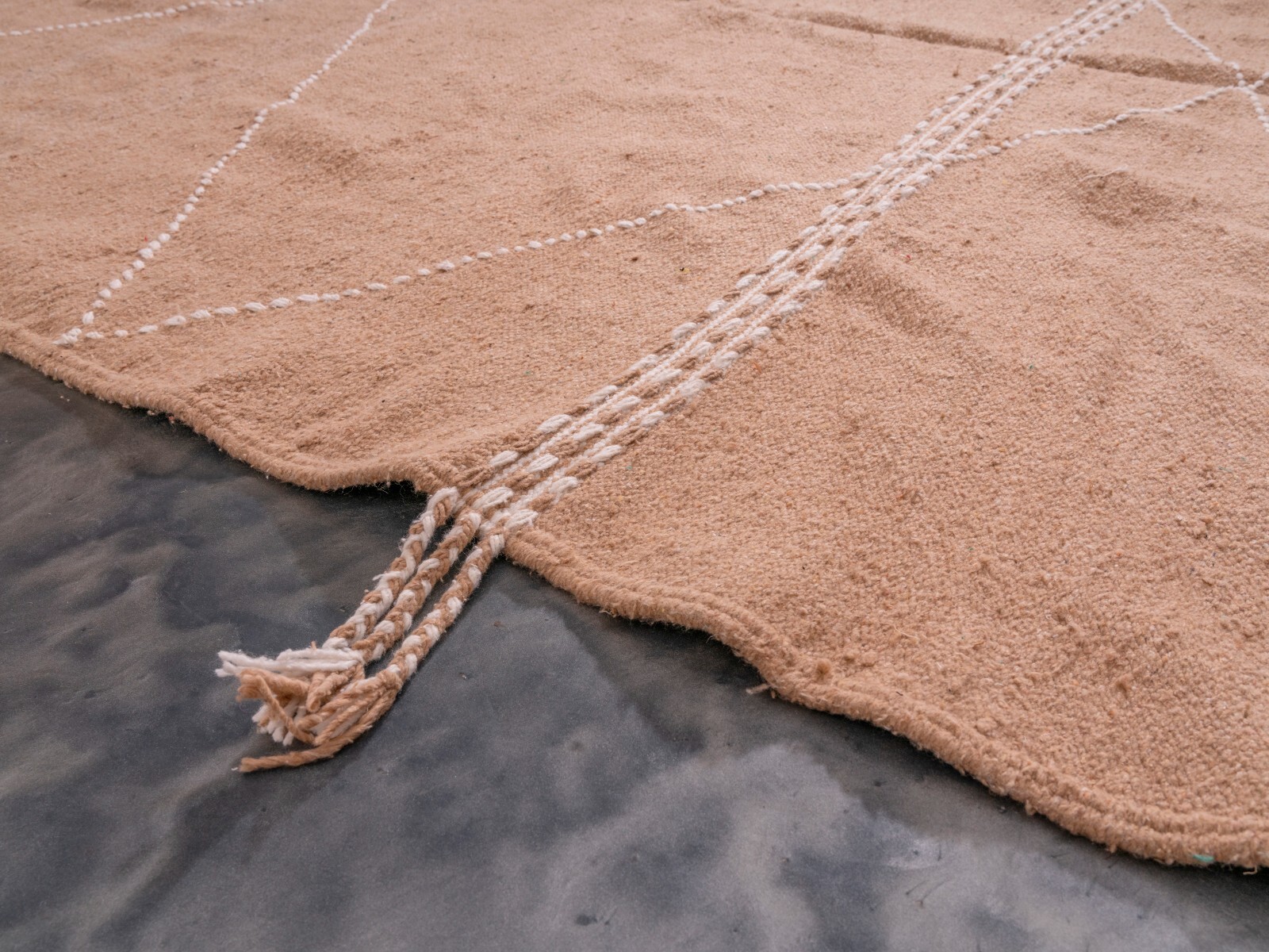 7×10 Moroccan Handmade Beige Area Rug Kilim Living Room Cotton Berber rug carpet