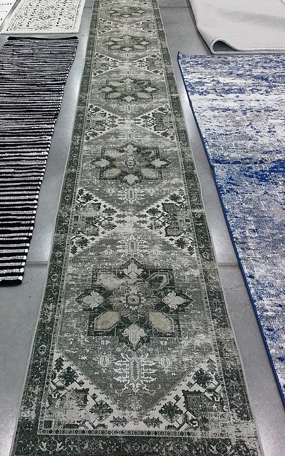 DK SAGE / IVORY 2′-6″ x 16′-0″ Flaw in Rug, Reduced Price 1172786255 TSN102F-216